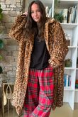 Mara Roar Luxury Faux Fur Long Coat /50=